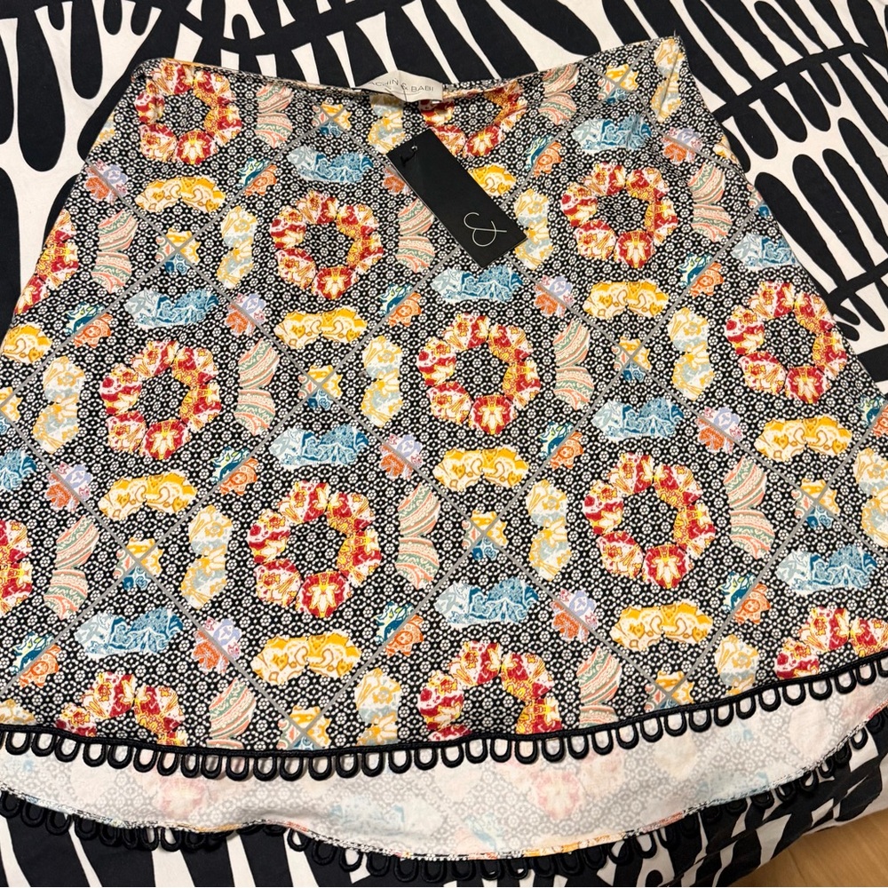 NWT sachin & babi hi-low skirt size zip sz m/6 $150